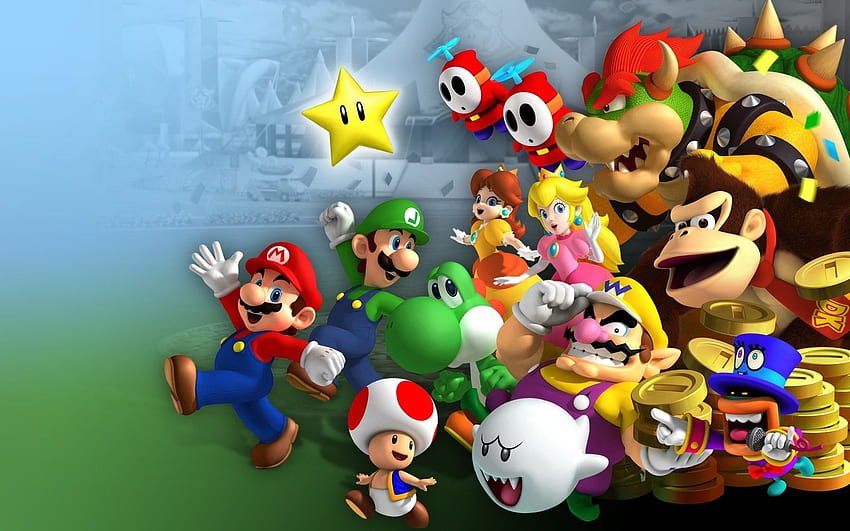desktop wallpaper mario bros luigi princess peach yoshi wario donkey kong toad character video games nintendo mario kart 8 and mobile background nintendo collage-Le monde de Mario chez Nintendo.-Rabbits Games Le monde de Mario chez Nintendo.-Actualités-Actualité