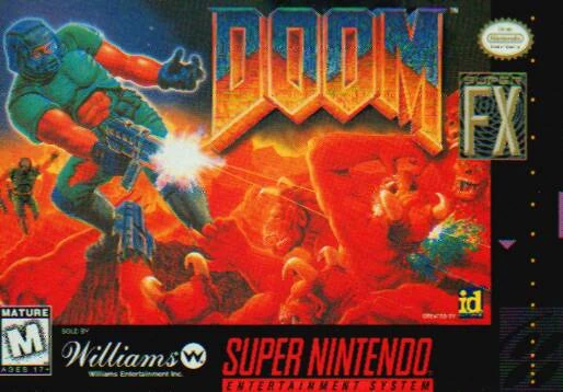 SNES Doom Box-Qu’est-ce que le Super FX de la Super Nintendo ?-Rabbits Games Super FX de la Super Nintendo, console Super Nintendo, processeur graphique, jeux vidéo, jeux en 3D,