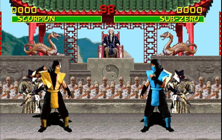 Mortal Kombat 1-Le top 10 des bornes d'arcade-Rabbits Games top 10, bornes d'arcade, top 10, Mortal Kombat, bar-arcades, Street Fighter II,