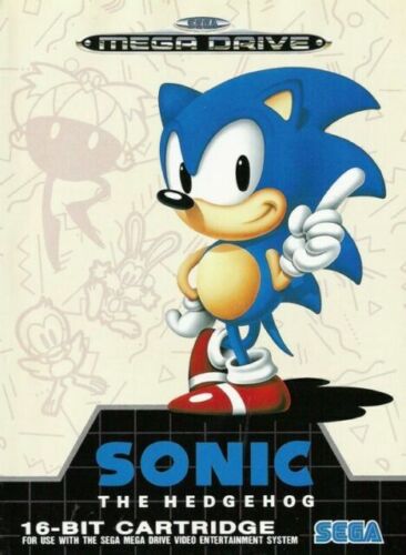 Sonic the Hedgehog megadrive-Sonic the Hedgehog sur la Sega Mega Drive-Rabbits Games Sonic sur la Sega Mega Drive, jeux vidéo, Sonic est un personnage de jeu vidéo, années 90, Sonic the Hedgehog,