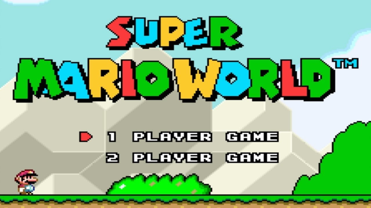 Super Mario World snes 001-Super Mario World sur la Super Nintendo-Rabbits Games Super Mario World sur la Super Nintendo, titres légendaires, l'univers de Super Mario World, console de jeu très populaire, Mario et Luigi,