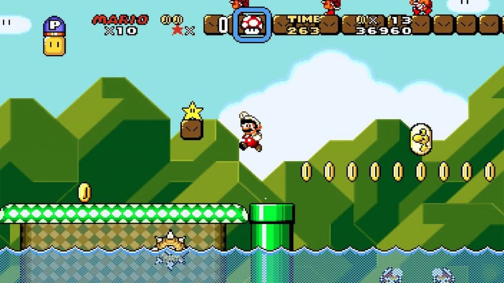 Super Mario World snes 004-Super Mario World sur la Super Nintendo-Rabbits Games Super Mario World sur la Super Nintendo, titres légendaires, l'univers de Super Mario World, console de jeu très populaire, Mario et Luigi,