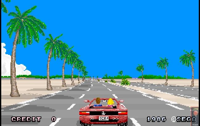 outrun-Organiser une soirée de rétrogaming entre amis : on joue à quoi ?-Rabbits Games Organiser une soirée de rétrogaming entre amis, histoire du jeu vidéo, sélection de jeux rétro, les meilleurs jeux rétro, partager des souvenirs,