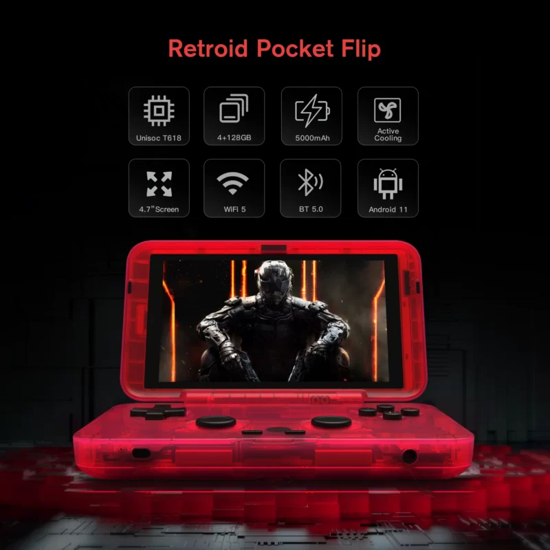 retroid pocket flip 001-Retroid Pocket Flip : console de jeu portable rétro-Rabbits Games console de jeu portable, jeu rétro, Emulez différents jeux rétro, expérience de jeu, Retroid Pocket Flip console de jeu portable,