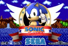Sonic the Hedgehog sur la Sega Mega Drive 4 Sonic sur la Sega Mega Drive, jeux vidéo, Sonic est un personnage de jeu vidéo, années 90, Sonic the Hedgehog,