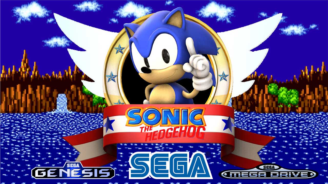 Sonic sur la Sega Mega Drive, jeux vidéo, Sonic est un personnage de jeu vidéo, années 90, Sonic the Hedgehog,