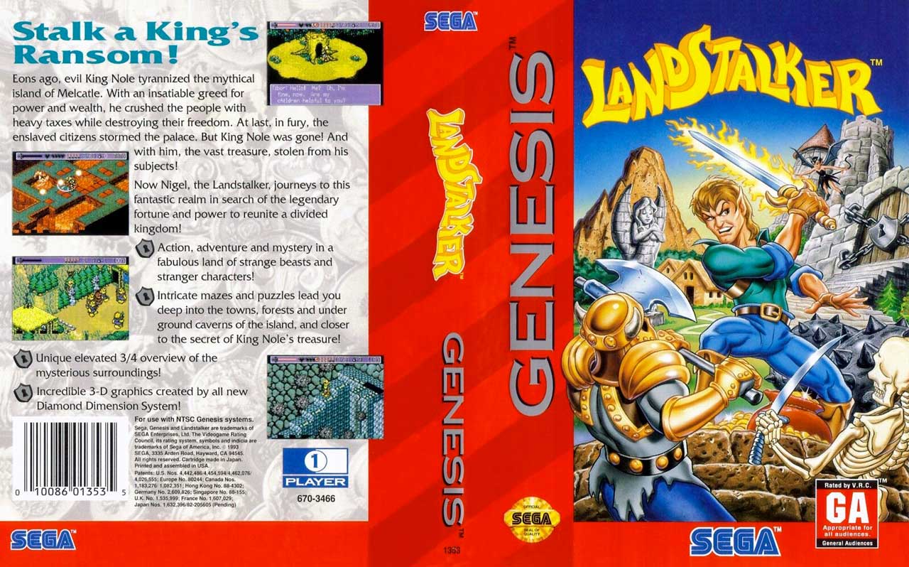 LandStalker: Un voyage dans la nostalgie des jeux vidéo 1 LandStalker, jeu vidéo, Sega Genesis, aventure, Climax Entertainment,
