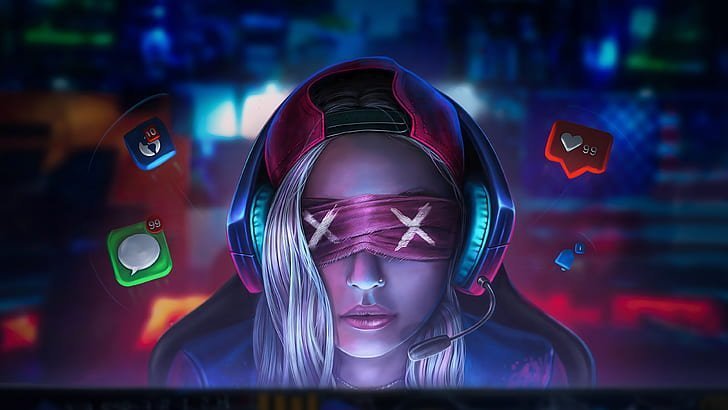 girl headphones computer face girl influenceur retrogaming-Le boom du rétrogaming : Influenceurs et succès sur les réseaux-Rabbits Games Le boom du rétrogaming : Influenceurs et succès sur les réseaux-Actualités-Gaming