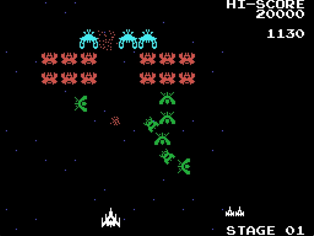 Le Monde Magnifique de la Sega SG-1000 jeu galaga, association froissy