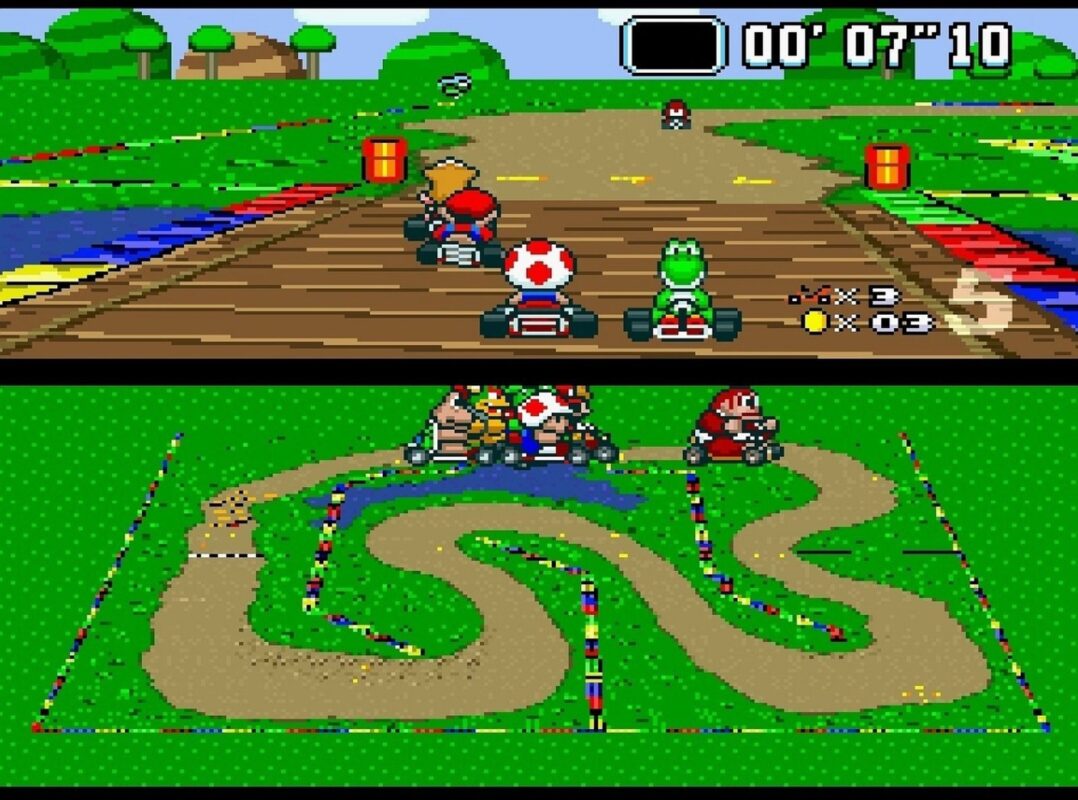 Dominez les Pistes avec Super Mario Kart sur la Super Nintendo : Une Légende du Rétrogaming Dominez les Pistes avec Super Mario Kart sur la Super Nintendo : Une Légende du Rétrogaming, Super Mario Kart sur la Super Nintendo, gameplay innovant, Mode 7, personnages emblématiques, multijoueur compétitif