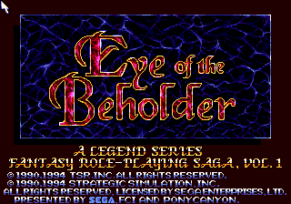 Advanced Dungeons & Dragons: Eye of the Beholder sur Mega CD - Une aventure épique dans les profondeurs de Waterdeep Advanced Dungeons & Dragons: Eye of the Beholder sur Mega CD - Une aventure épique dans les profondeurs de Waterdeep