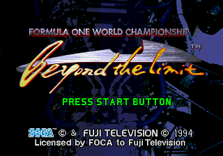 Formula One World Championship: Beyond the Limit sur Mega CD - Une expérience de course unique Formula One World Championship: Beyond the Limit sur Mega CD - Une expérience de course unique